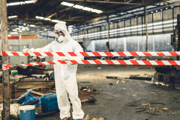 Professional Biohazard Cleanup technician working in Porter, IN